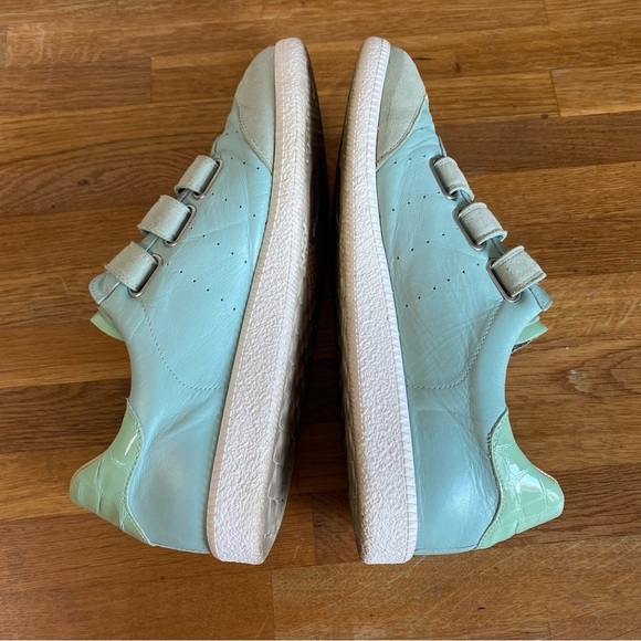 L’Intervalle Women Green and Blue Leather Sneaker Size 39 - Picture 3 of 9